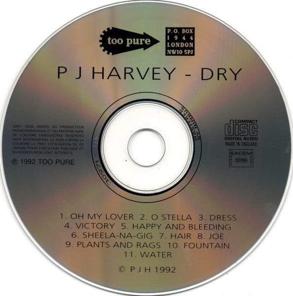 P J Harvey* : Dry (CD, Album)