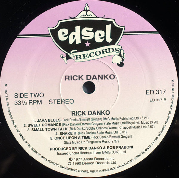 Rick Danko : Rick Danko (LP, Album, RE)