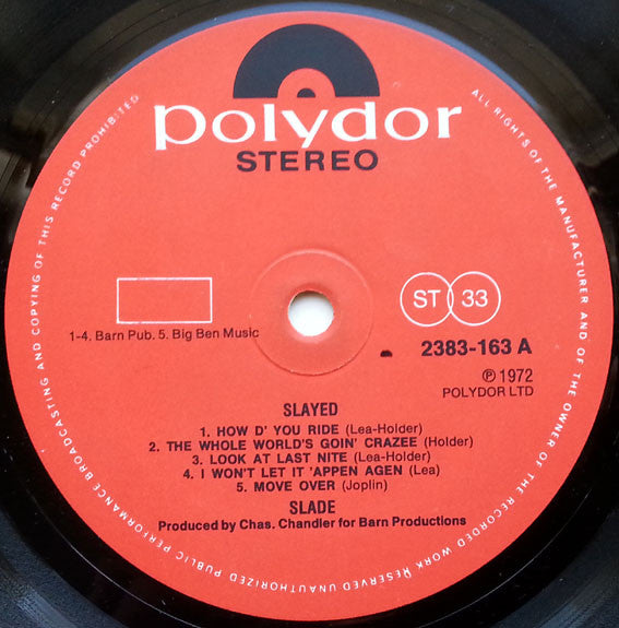 Slade : Slayed? (LP, Album, Pri)