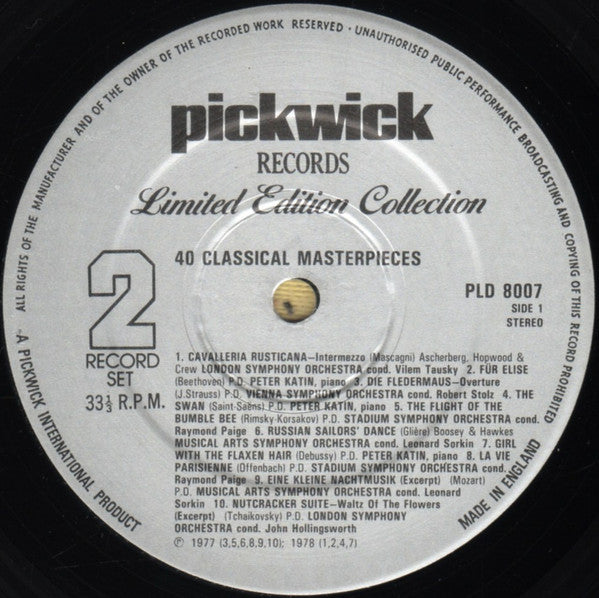 Various : 40 Classical Masterpieces (2xLP, Comp)
