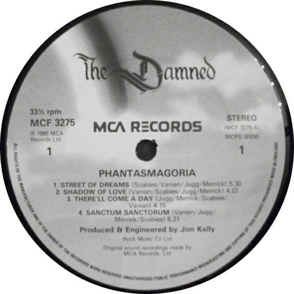 The Damned : Phantasmagoria (LP, Album, CBS)
