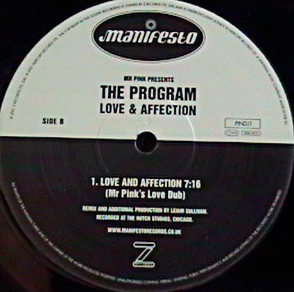 Mr. Pink Presents The Program (4) : Love And Affection (12", Promo)