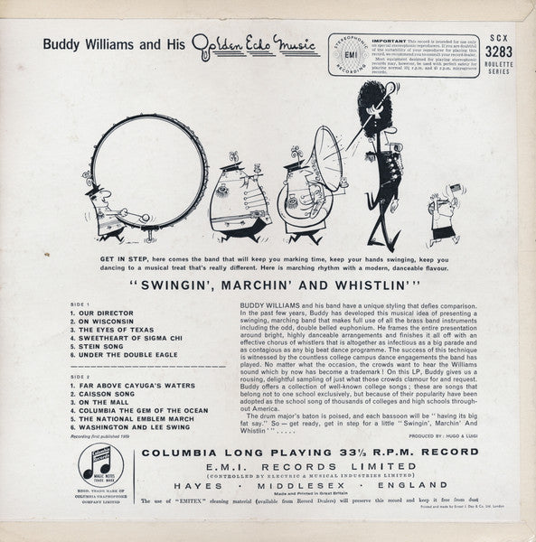 Buddy Williams And His Golden Echo Music : Swingin', Marchin' And Whistlin' (LP)