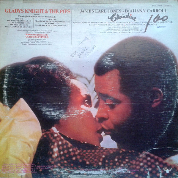 Gladys Knight & The Pips* : Singing The Original Motion Picture Soundtrack:  Claudine (LP, Album)