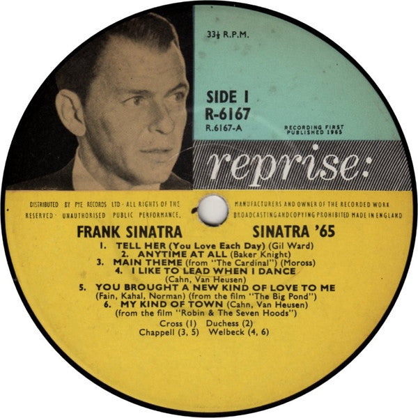 Frank Sinatra : Sinatra '65 (LP, Comp, Mono)