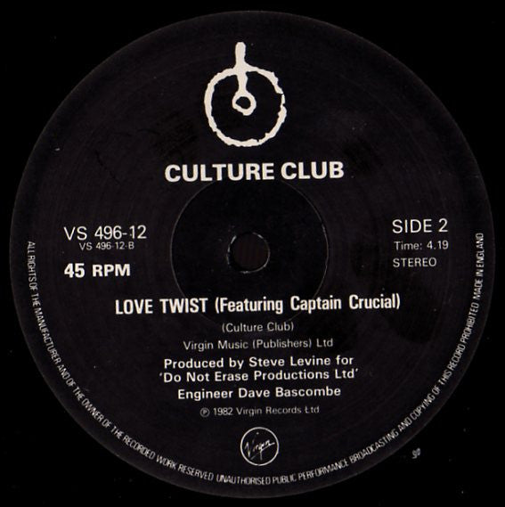 Culture Club : White Boy (12", Single)
