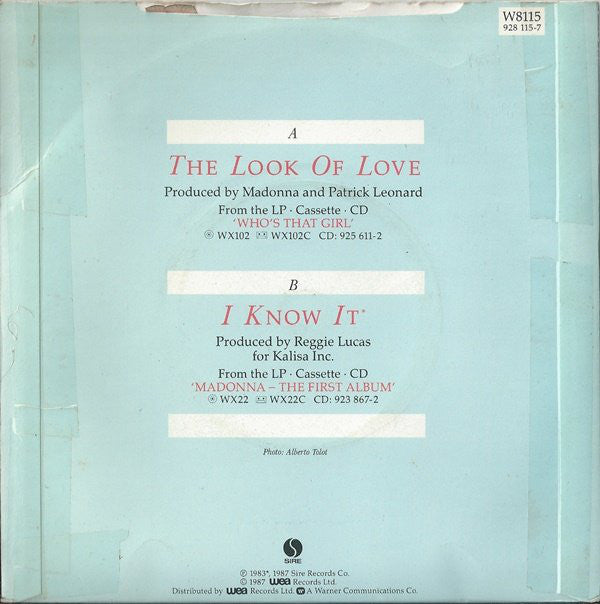 Madonna : The Look Of Love (7", Single, Sil)
