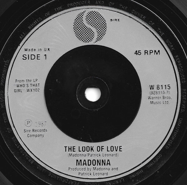 Madonna : The Look Of Love (7", Single, Sil)