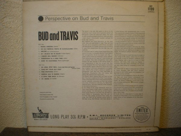 Bud & Travis* : Perspective On Bud & Travis (LP, Album, Mono)