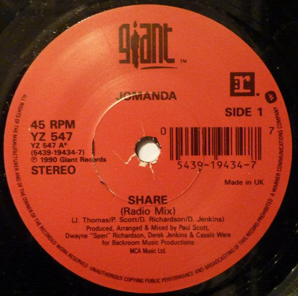 Jomanda : Share (7", Single)