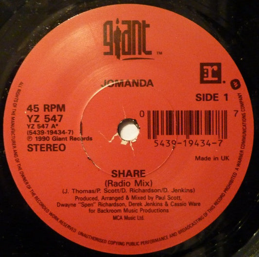 Jomanda : Share (7", Single)