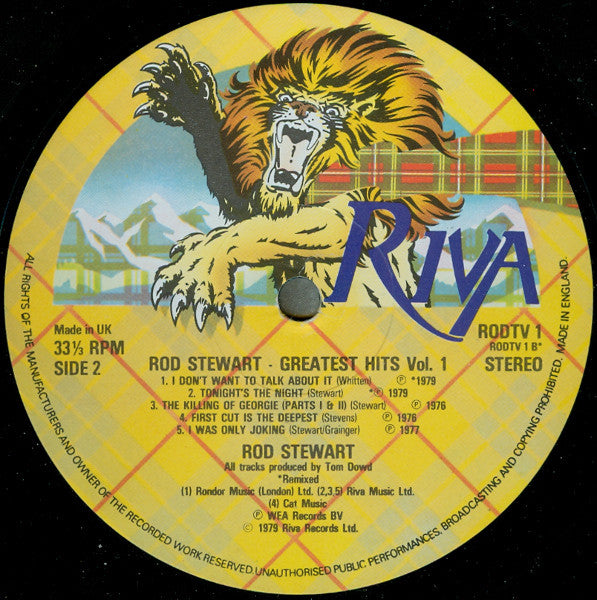 Rod Stewart : Greatest Hits Vol. 1 (LP, Comp, WEA)