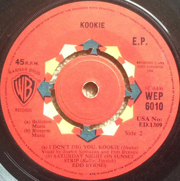 Edd "Kookie" Byrnes : Kookie! (7", EP)