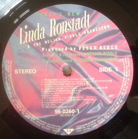 Linda Ronstadt & The Nelson Riddle Orchestra* : What's New (LP, Album)