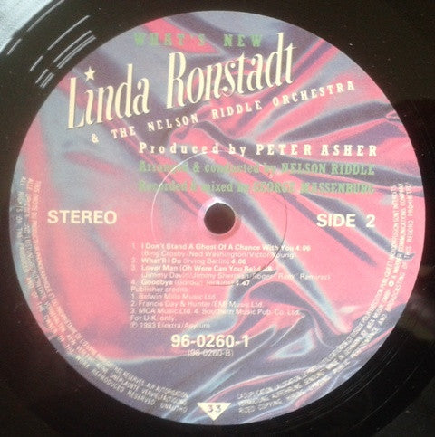 Linda Ronstadt & The Nelson Riddle Orchestra* : What's New (LP, Album)