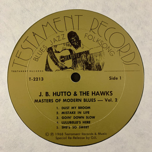 J.B. Hutto & The Hawks : Masters Of Modern Blues, Volume 2 (LP, Album, RE)