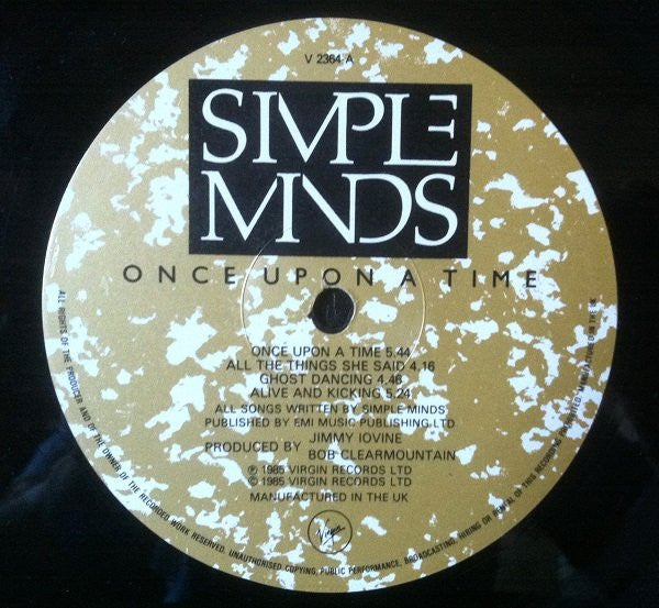 Simple Minds : Once Upon A Time (LP, Album)