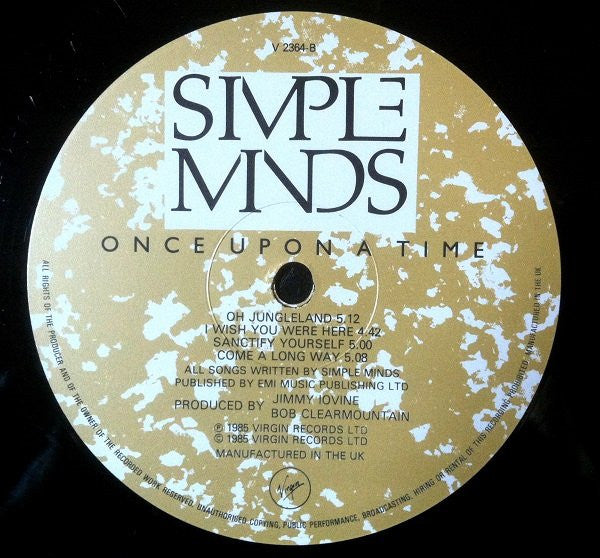 Simple Minds : Once Upon A Time (LP, Album)