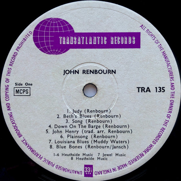 John Renbourn : John Renbourn (LP, Album, Mono)