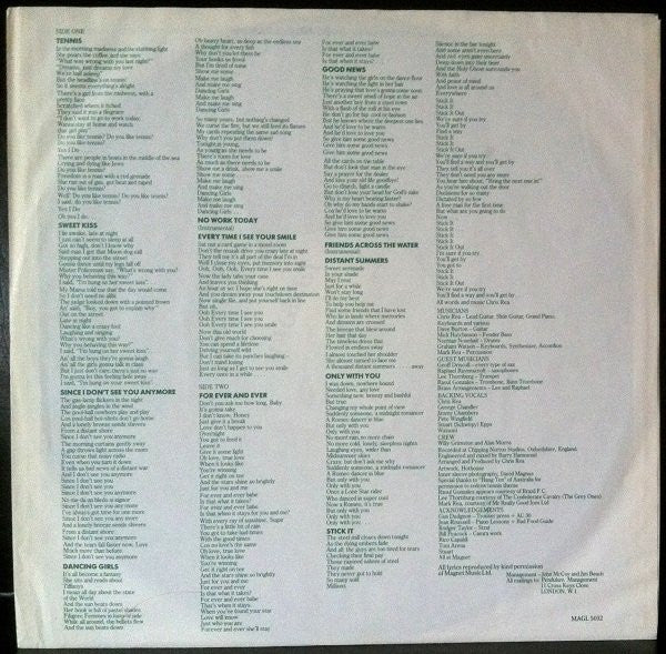 Chris Rea : Tennis (LP, Album, RE)