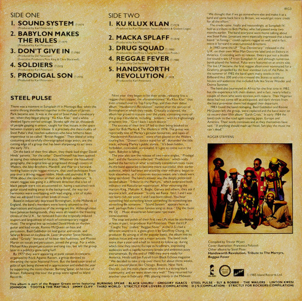 Steel Pulse : Reggae Greats (LP, Comp)