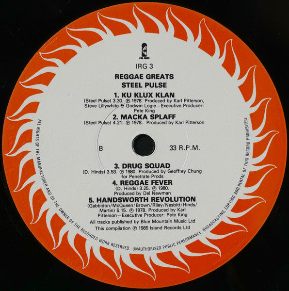 Steel Pulse : Reggae Greats (LP, Comp)