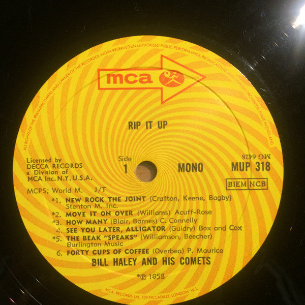 Bill Haley And His Comets : Rip It Up! (LP, Comp, Mono)