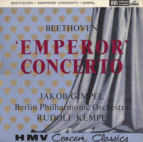 Beethoven*, Jakob Gimpel, Berlin Philharmonic Orchestra*, Rudolf Kempe : Emperor Concerto (LP, RE)