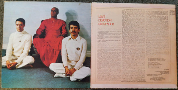 Carlos Santana / Mahavishnu John McLaughlin* : Love Devotion Surrender (LP, Album)