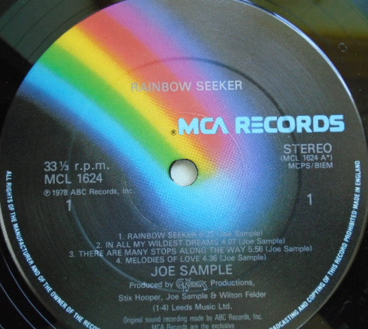 Joe Sample : Rainbow Seeker (LP, Album)