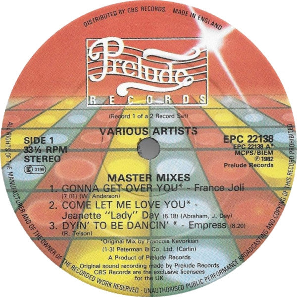 Various : Mastermixes (2xLP, Album, Comp)