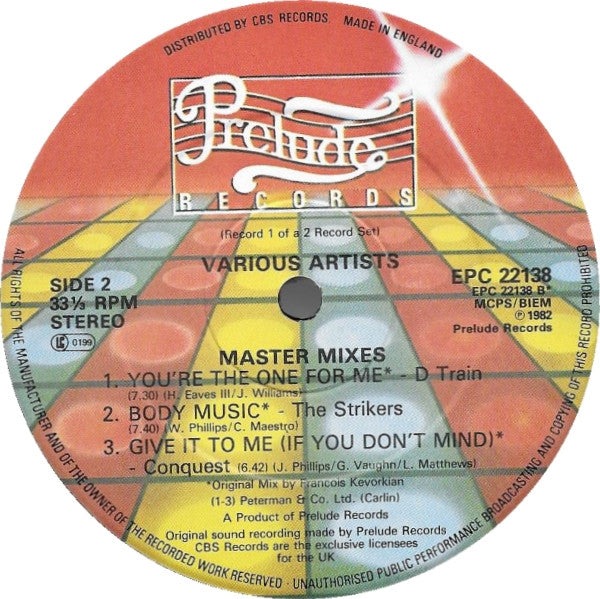 Various : Mastermixes (2xLP, Album, Comp)