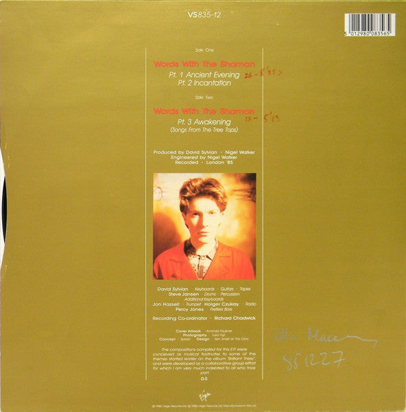 David Sylvian, Jon Hassell • Steve Jansen, Holger Czukay : Words With The Shaman (12", EP, P/Mixed)