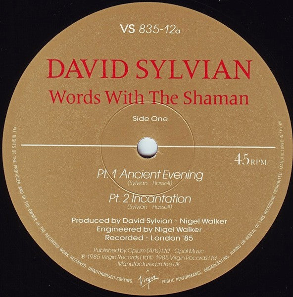 David Sylvian, Jon Hassell • Steve Jansen, Holger Czukay : Words With The Shaman (12", EP, P/Mixed)