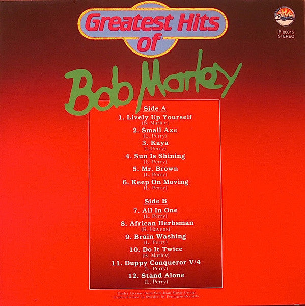 Bob Marley : Greatest Hits Of (LP, Comp)