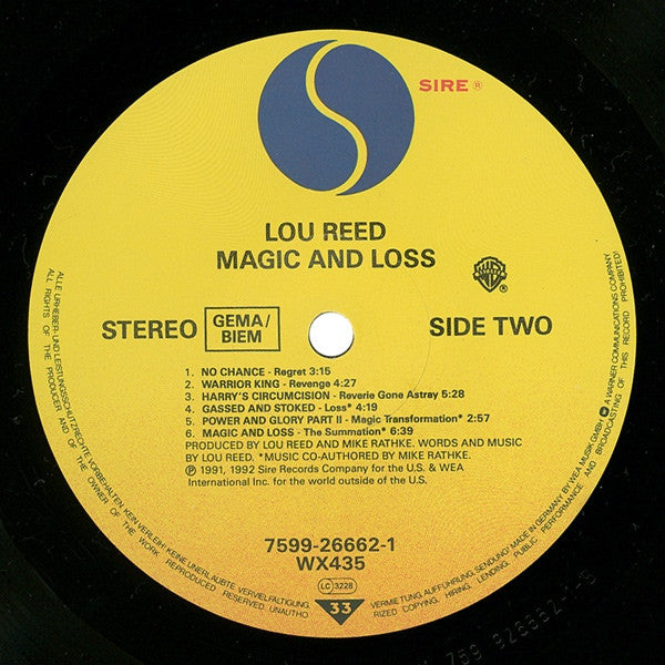 Lou Reed : Magic And Loss (LP, Album)