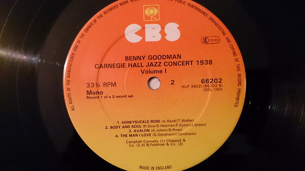 Benny Goodman : The Famous 1938 Carnegie Hall Jazz Concert (2xLP, Mono, RE)
