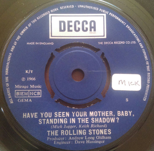 The Rolling Stones : Have You Seen Your Mother, Baby, Standing In The Shadow? (7", Single, Box)