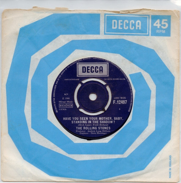 The Rolling Stones : Have You Seen Your Mother, Baby, Standing In The Shadow? (7", Single, Box)
