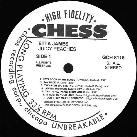 Etta James : Juicy Peaches (LP, Comp)