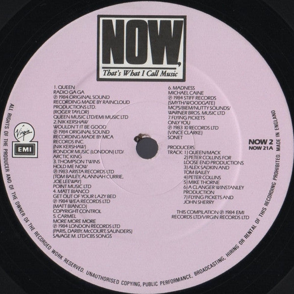 Various : Now That's What I Call Music II (2xLP, Album, Comp, CBS)