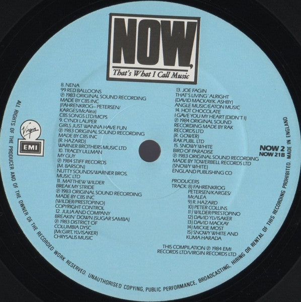 Various : Now That's What I Call Music II (2xLP, Album, Comp, CBS)