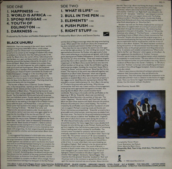 Black Uhuru : Reggae Greats (LP, Comp)