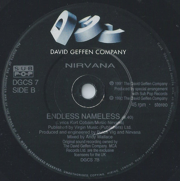 Nirvana : Come As You Are (7", Single, Pap)
