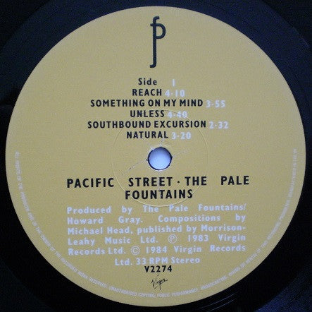 The Pale Fountains : Pacific Street (LP, Album)
