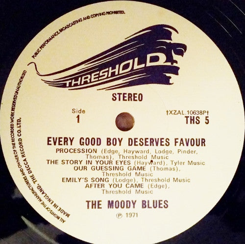 The Moody Blues : Every Good Boy Deserves Favour (LP, Album, Gat)