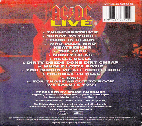 AC/DC : Live (CD, Album, Enh, RE, RM)