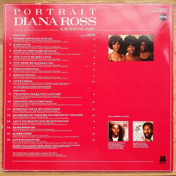 Diana Ross : Portrait - All Her Greatest Hits Volume 1 & 2 (2xLP, Comp, RE)
