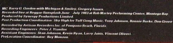 Various : Live At Reggae Sunsplash '83 (LP)