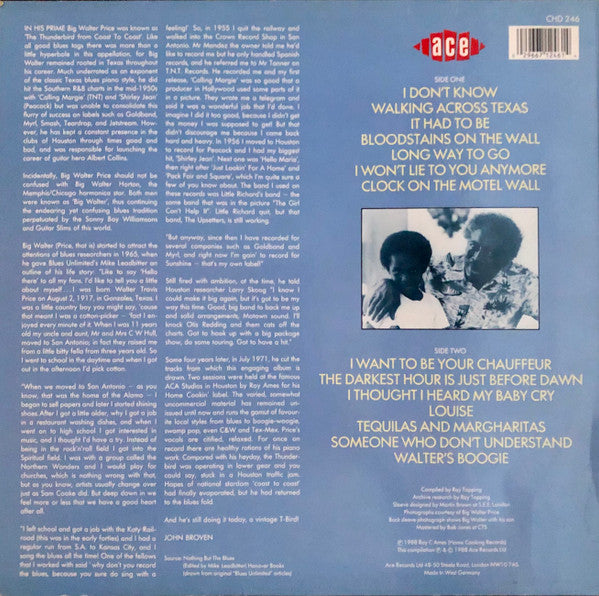 Big Walter Price : Boogies From Coast To Coast (LP, Album, Mono)